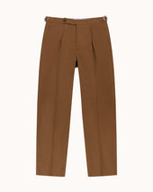 Classic Pleated Trouser Brushed Cotton