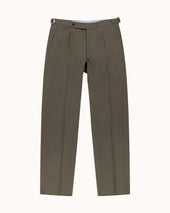 Classic Pleated Trouser Brushed Cotton