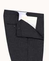Single Pleat Trouser Grey Woollen Flannel