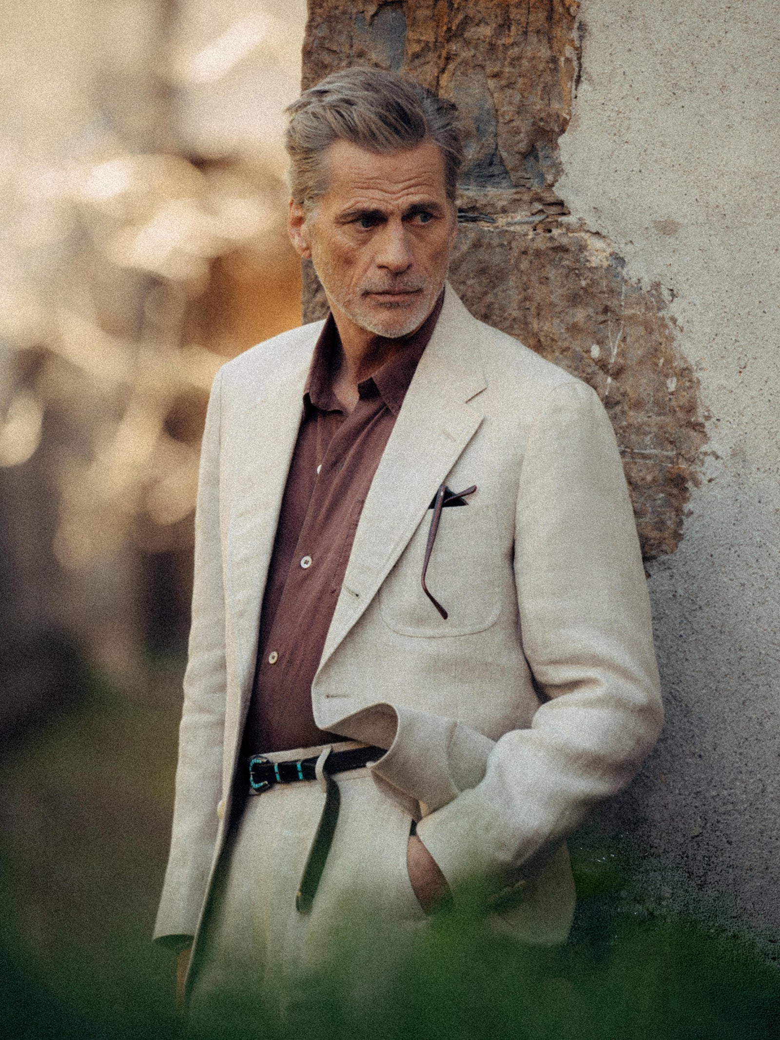 Linen Herringbone Hollywood Jacket