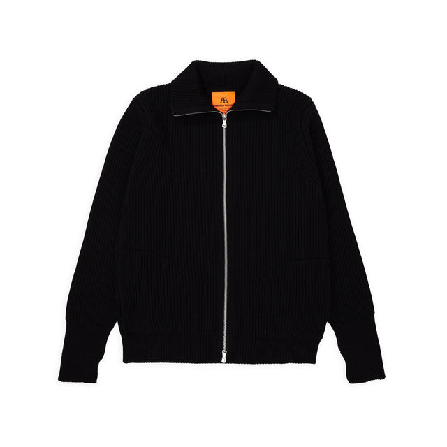 Navy Full-Zip Pockets Black