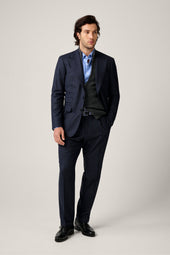 Collins Suit Blazer - Wool/Cashmere - Navy Melange