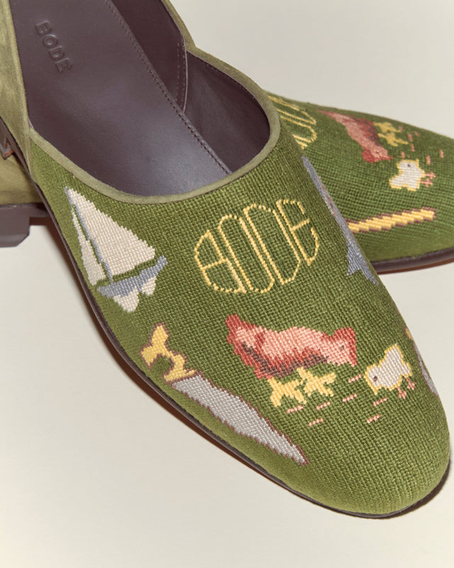 Needlepoint House Shoes
