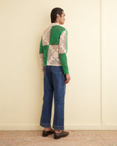 Duotone Crochet Overshirt Green