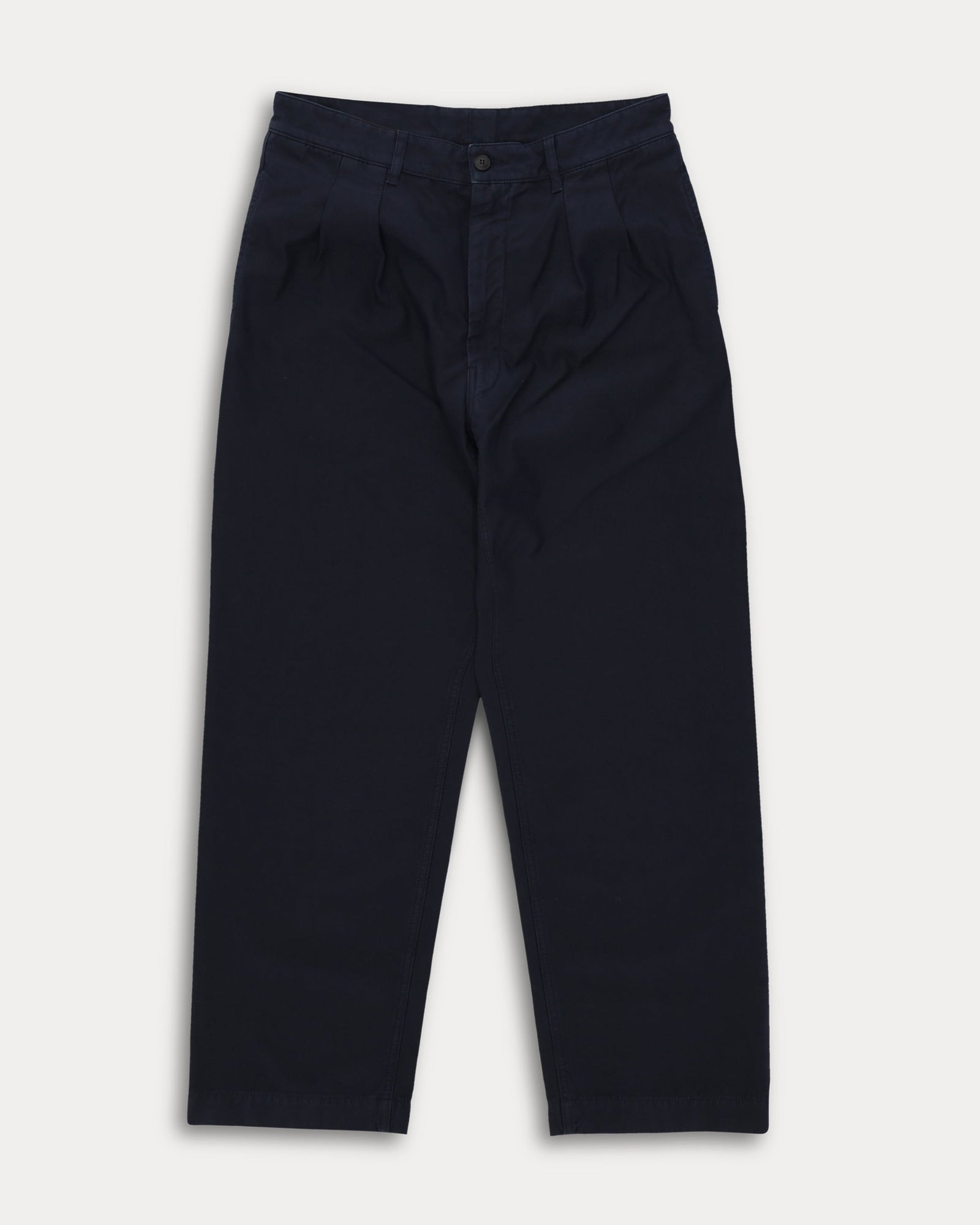 Newyork Pantaloni Con Pences In Canvas Di Cotone Rovesciato