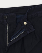 Newyork Pantaloni Con Pences In Canvas Di Cotone Rovesciato