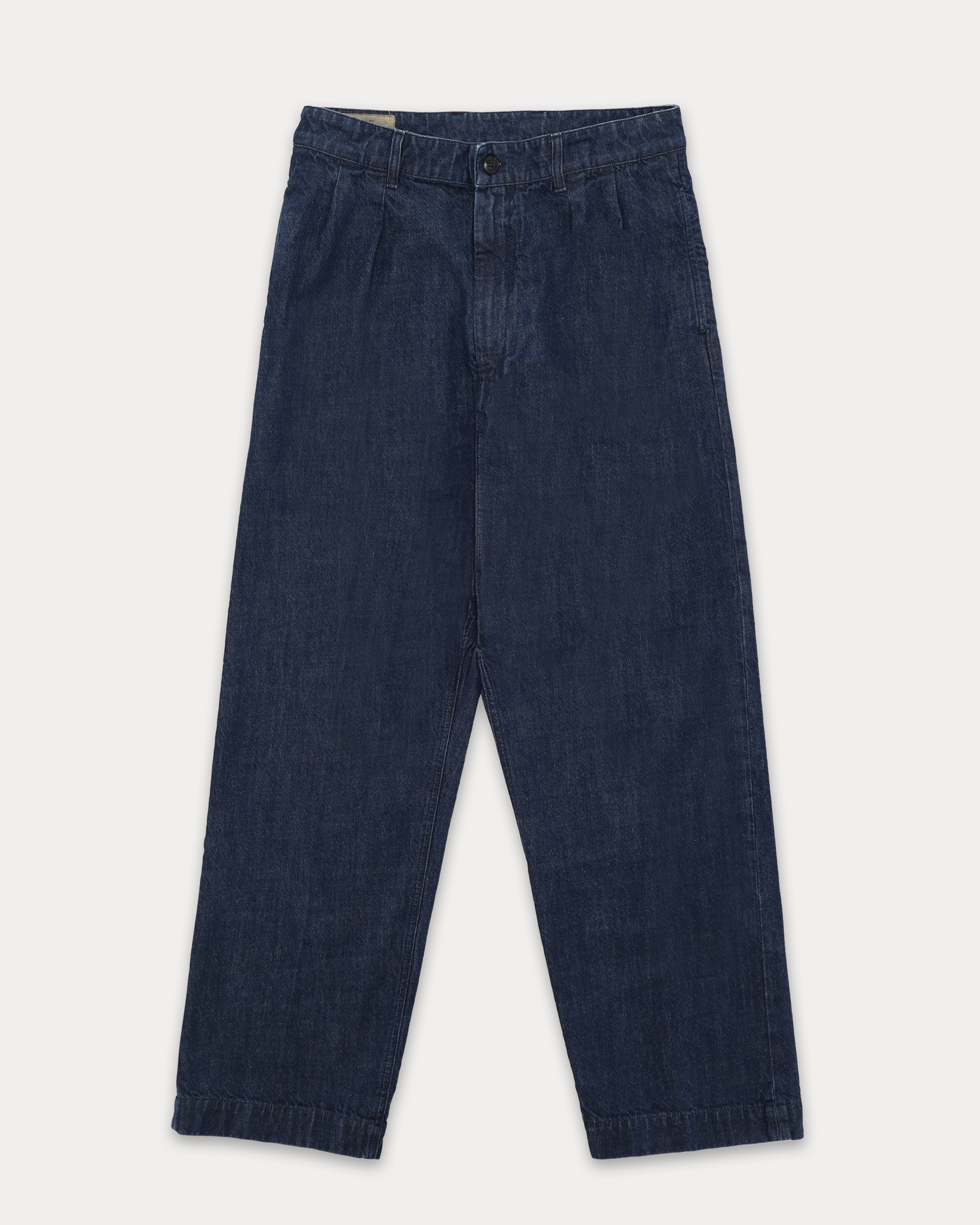 Newyork Pantaloni Con Pences In Indigo Rinse