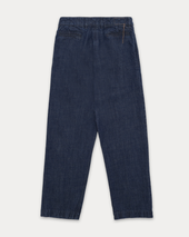 Newyork Pantaloni Con Pences In Indigo Rinse