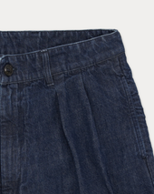Newyork Pantaloni Con Pences In Indigo Rinse