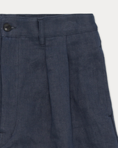 Newyork Pantaloni Con Pences In Lino