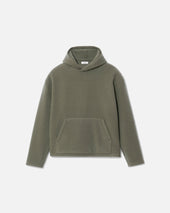 Fleece hoodie camoscio