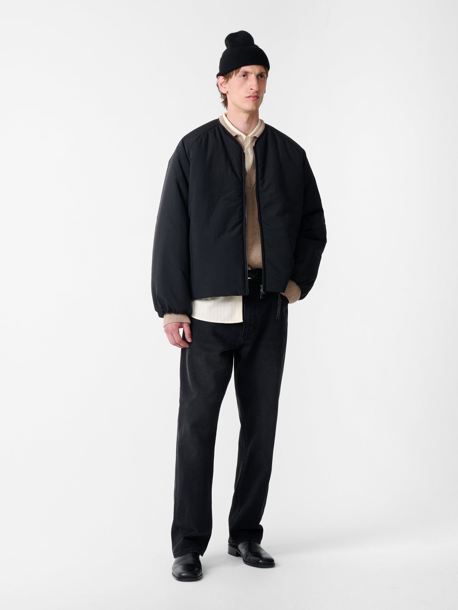 Nicio Puffer Jacket In Darkest