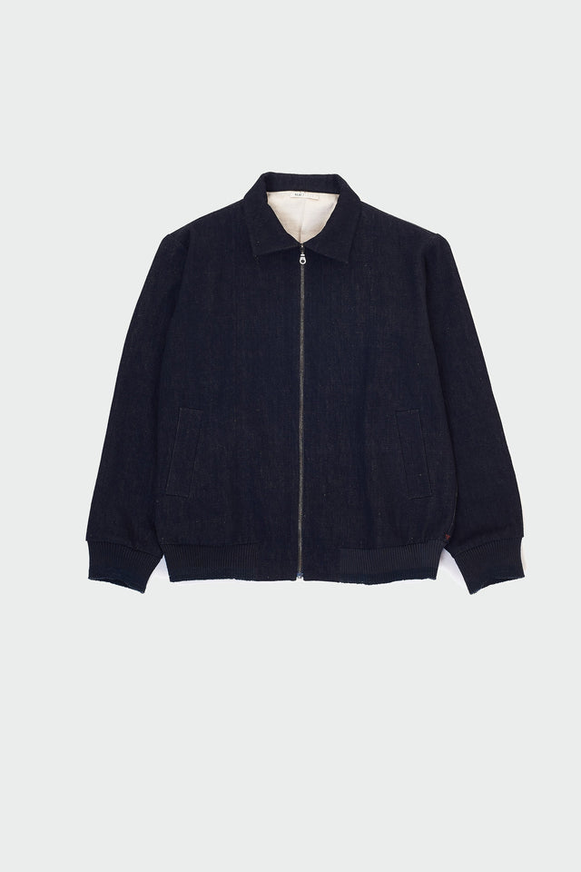 Midnight Indigo Bomber Jacket