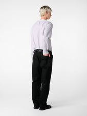 Nick Shirt In Grey Red Stripe