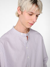 Nick Shirt In Grey Red Stripe