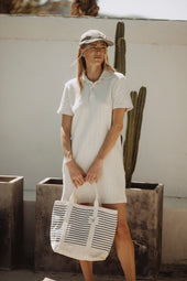 Stripe Day Tote