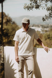 Short Sleeve Waffle Polo