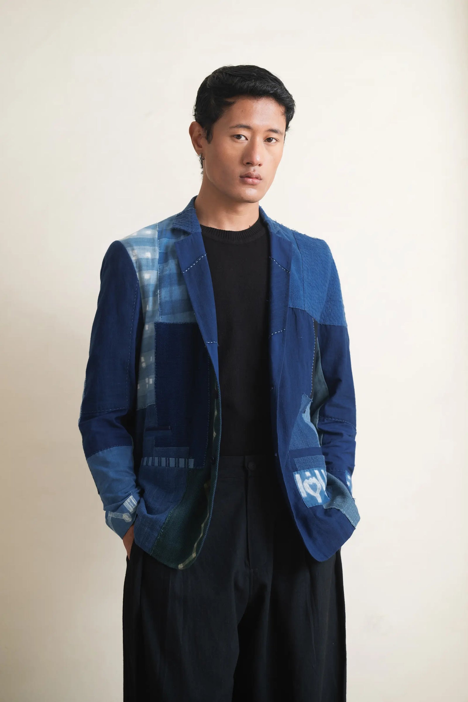 Medium Indigo Patchwork Jacket