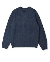 Wool Cashmere CREW NECK SWEATER 7 GAUGE