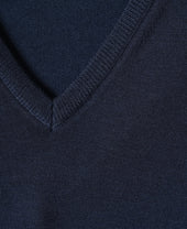 Ff30g V Neck Sweater Super Extra Fine Merino