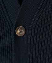 7 Gauge Ribbed Knit Cardigan