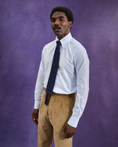 Button Down Collar Shirt Stripe Oxford Cotton