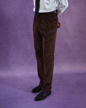 Single Pleat Trouser Cotton Corduroy