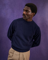 Shetland Wool Crew Neck Sweater