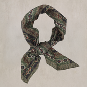 Fairisle Print Silk Scarf by Echo for Anderson & Sheppard
