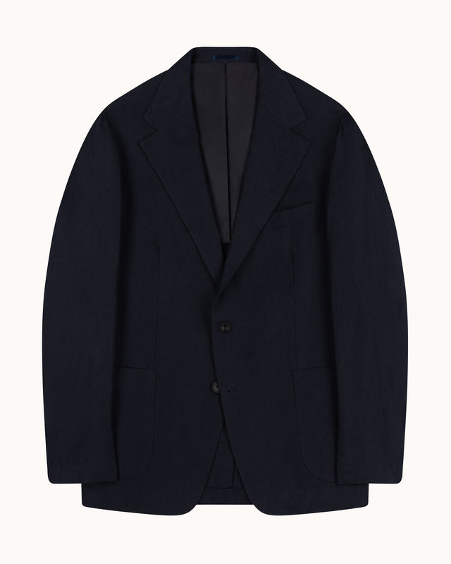 Sport Jacket - Navy High Twist Linen