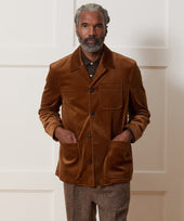 Italian Velvet Tailored Chore Coat