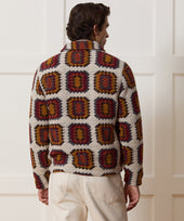 Italian Crochet Full-Zip Jacket