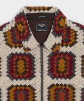 Italian Crochet Full-Zip Jacket
