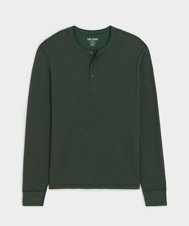 Lightweight Mini Waffle Henley