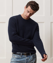 Waffle Cashmere Crewneck Sweater
