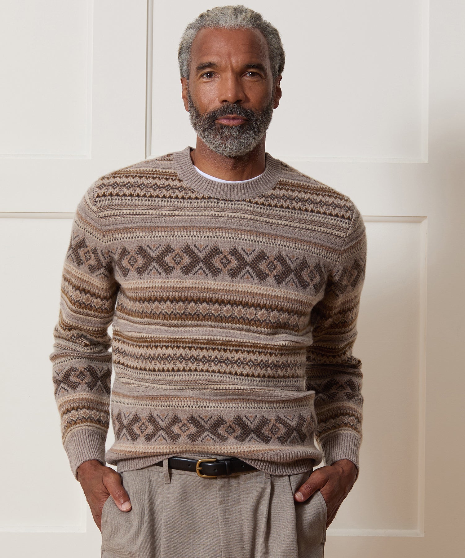 Merino Fair Isle Crewneck Sweater