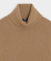 Waffle Cashmere Turtleneck