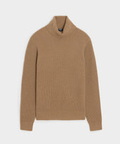 Waffle Cashmere Turtleneck