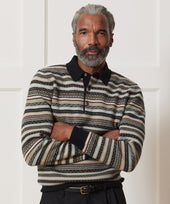 Wool Fair Isle Sweater Polo