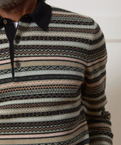 Wool Fair Isle Sweater Polo