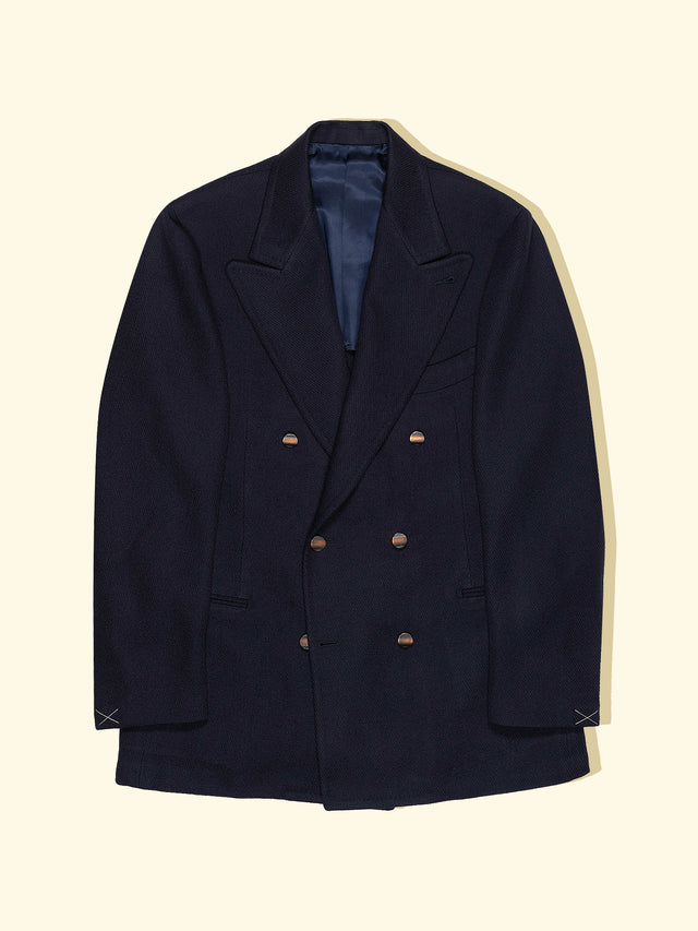 Natural Flex Wool Twill Blazer - Navy — The Anthology