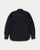 Ntex Camicia Texana In Indigo Rinse