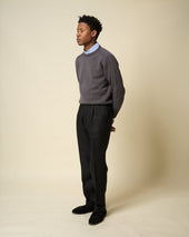 Cotton Crew Neck Sweater Grey