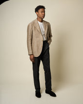 Sport Jacket Straw Herringbone Linen