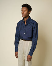 Button Down Collar Shirt Cotton Linen