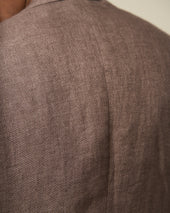Sport Jacket Mocha Hopsack Linen