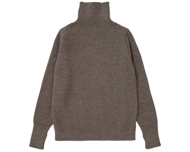 Navy Turtleneck Natural Taupe