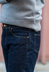 NW1 Relaxed Heritage Indigo 14oz Aramid Rinsed Japanese Raw Selvedge Mens Jeans