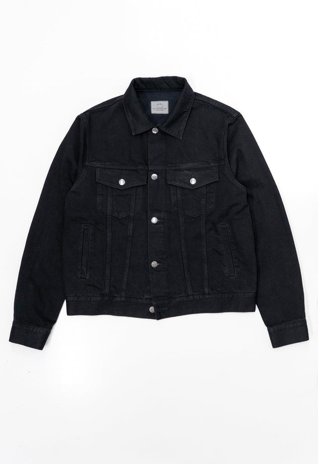 NW6 Type 3 'Stay Black' Trucker Denim Jacket 14.5oz Italian Selvedge