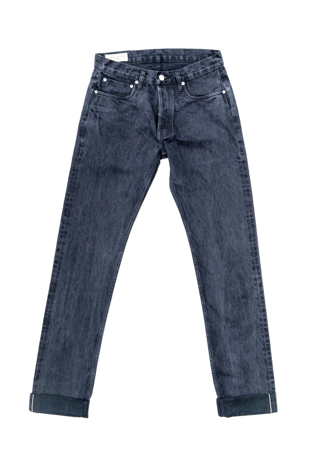 NW8 Heritage Slim Washed Black 15oz Italian Selvedge Mens Jeans
